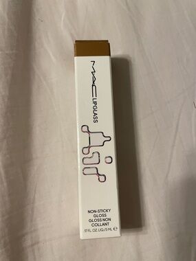 MAC Lipglass Shimmering Bronze Gloss with Gold Accents- accolade